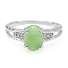 Zilveren ring met een keizerlijk chrysopraas
