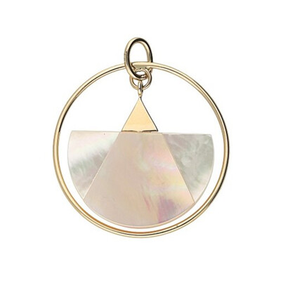 Gouden hanger met een parelmoer