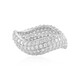 Zilveren ring met zirkonen (de Melo)