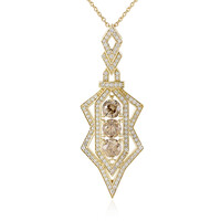 Gouden halsketting met I2 Champagne Diamanten (de Melo)