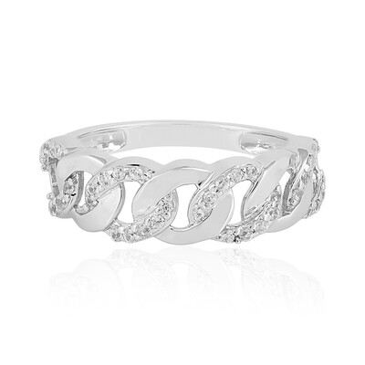 Zilveren ring met zirkonen