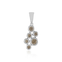 Gouden hanger met een VS1 champagne diamant