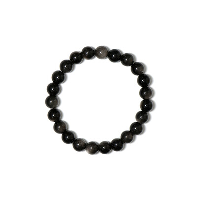 Armband met Zilver Obsidianen