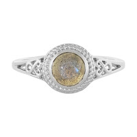 Zilveren ring met een labradoriet