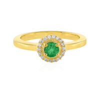 Zilveren ring met een Columbiaanse smaragd