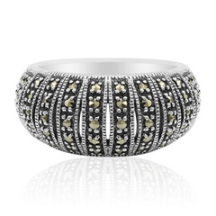 Zilveren ring met marcasieten