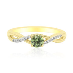 Gouden ring met een Madagaskar Demantoid (John Ferry)