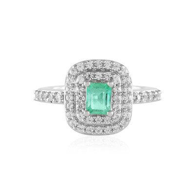 Zilveren ring met een Russische smaragd