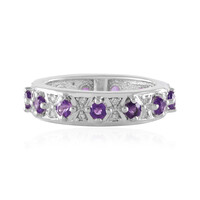 Zilveren ring met amethisten