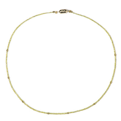 Gouden halsketting met gele diamanten (Annette)