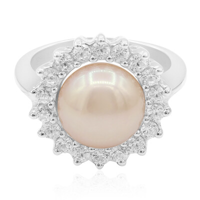Zilveren ring met een zoetwater kweekparel (TPC)