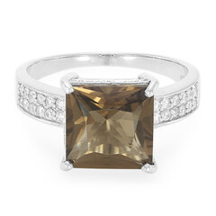 Zilveren ring met een rookkwarts