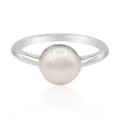 Zilveren ring met een zoetwater kweekparel (TPC)