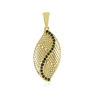 Gouden hanger met zwarte diamanten (Ornaments by de Melo)
