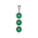 Zilveren hanger met Groene onyxen