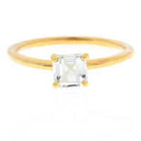 Zilveren ring met een witte topaas