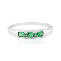 Zilveren ring met tsavorieten