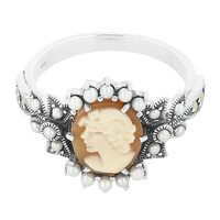 Zilveren ring met een carneool