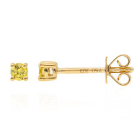 Gouden oorbellen met gele S12 diamanten