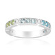 Zilveren ring met witte topaasstenen
