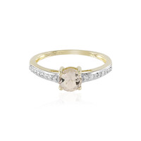 Gouden ring met een Madagascar morganiet