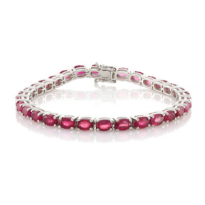 Zilveren armband met Madagaskar Robijnen
