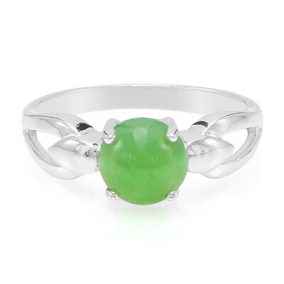Zilveren ring met een keizerlijk chrysopraas