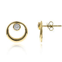 Gouden oorbellen met I1 (H) Diamanten (CIRARI)