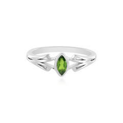 Zilveren ring met een Russische diopsied