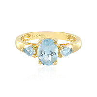 Zilveren ring met een hemel-blauwe topaas