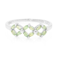 Zilveren ring met Braziliaanse alexandrieten
