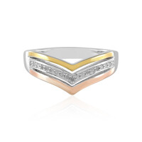 Zilveren ring met I3 (J) Diamanten