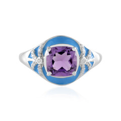 Zilveren ring met een amethist