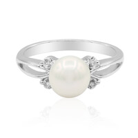 Zilveren ring met een zoetwater kweekparel