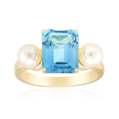 Gouden ring met een Marambaia-topaas (Michelle Albala)
