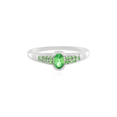 Zilveren ring met een tsavoriet
