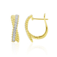 Gouden oorbellen met IF Diamanten (D)