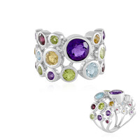 Zilveren ring met een hemel-blauwe topaas