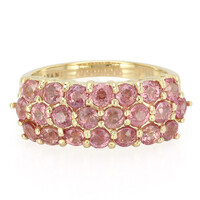 Gouden ring met Onverhitte Padparadscha Saffieren (AMAYANI)