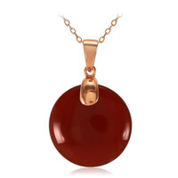 Zilveren halsketting met een Rode chalcedoon