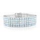 Zilveren armband met hemel-blauwe topaasstenen
