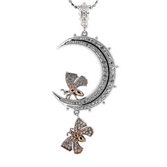 Zilveren halsketting met zirkonen (Dallas Prince Designs)