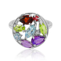 Zilveren ring met een hemel-blauwe topaas