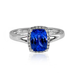 Gouden ring met een AAA tanzaniet (CIRARI)