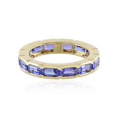 Gouden ring met AAA tanzanieten (de Melo)