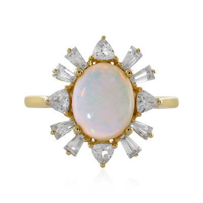 Gouden ring met een Australische opaal (Adela Gold)
