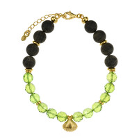 Zilveren armband met Groene Colombiaanse Barnstenen