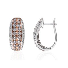Gouden oorbellen met I1 Roze Diamanten (CIRARI)