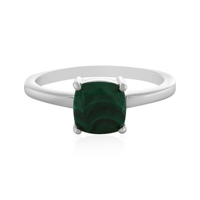 Zilveren ring met een Malachiet