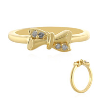 Zilveren ring met I4 (J) Diamanten